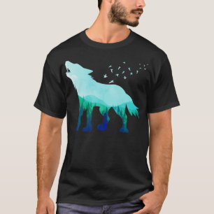 T-shirt Pack Wolf de la faune forestière Howl Wolf
