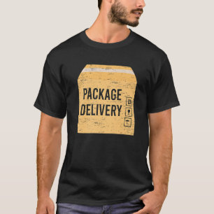 T-shirt Package Delivery Driving Truck Transport Courier