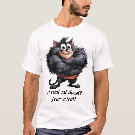 T-shirt Packed Chat - Motivation avec le sourire d'un chat (Devant)
