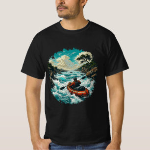 T-shirt Packrafting en eaux vives Kayaking Rapides de rivi