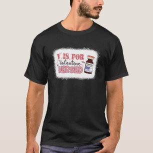 T-shirt PACU CRNA ICU ER Nurse V Est Pour Valentines Versé