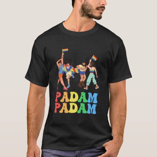 T-shirt Padam Padam - Lgbtq+ Pride Mois - Heartbeat Padam (Devant)