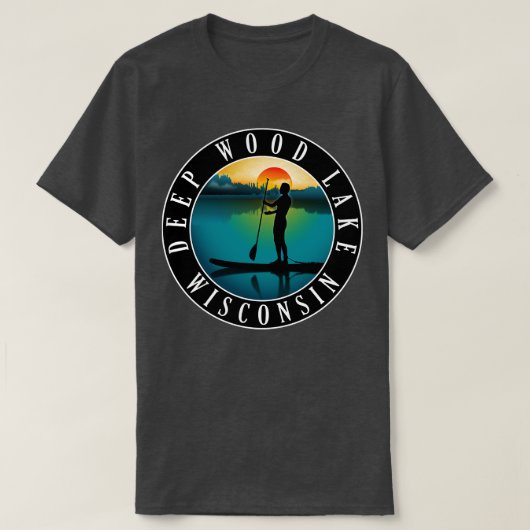 T-shirt Paddle-board du lac Deep Wood (Design devant)