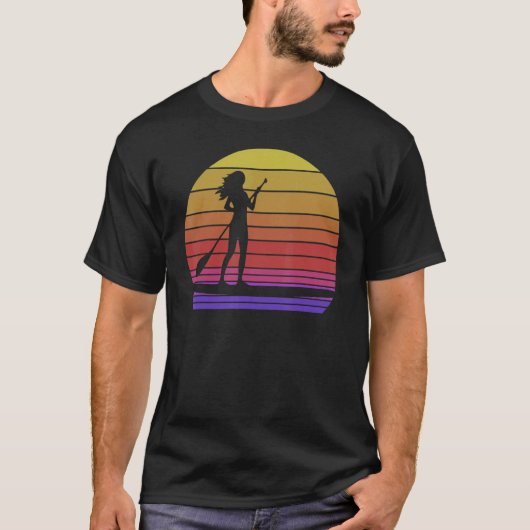 T-shirt Paddle Boarding Retro  Women Paddle Boarding Love  (Devant)