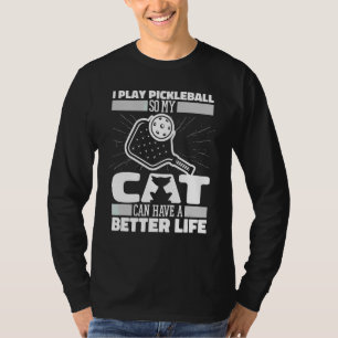 T-shirt Paddle Cat Sport Pickle Ball Pickleball