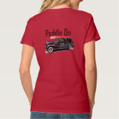 T-shirt Paddle On Classic Car Design - Basic V-Nec pour fe (Dos)