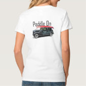 T-shirt Paddle On Classic Car Design - Basic V-Nec pour fe (Dos)