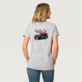T-shirt Paddle On Classic Car Design - Basic V-Nec pour fe (Dos entier)