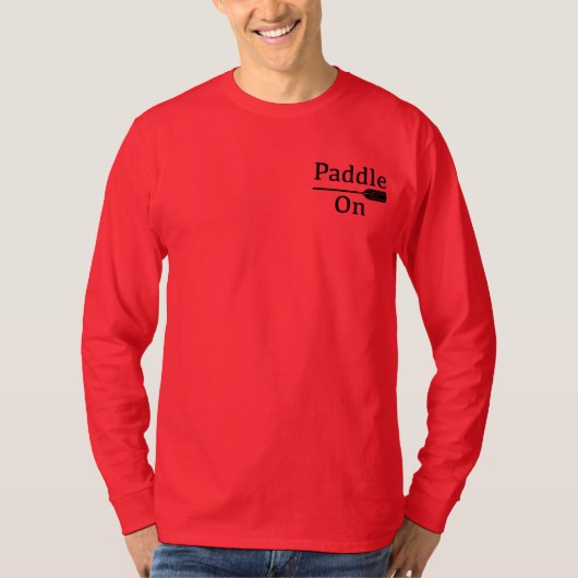 T-shirt Paddle On Explorer Design - Simple Long Sleev Homm (Devant)