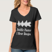 T-shirt Paddle plus rapidement j'entends Banjos Canoe Grap (Devant)