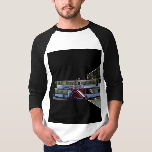 T-shirt Paddle Steamer Dimensional Art, (Devant)