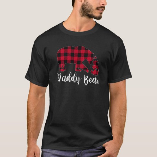 T-shirt Paddy Bear Pajama Red Buffalo Plaid (Devant)