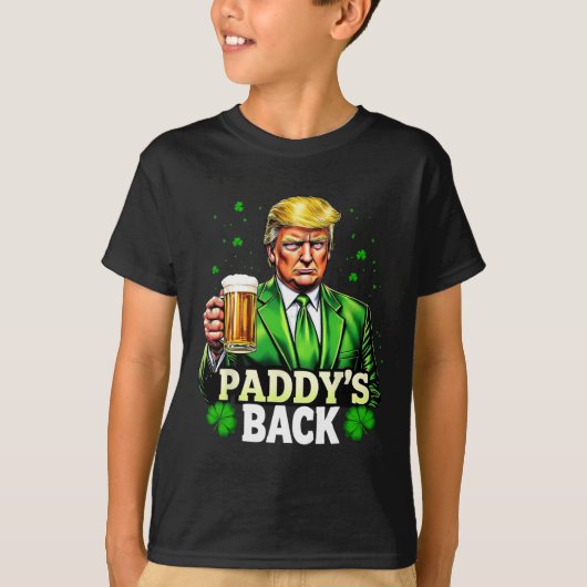 T-shirt Paddy's Back Trump Bière Shamrock L (Devant)