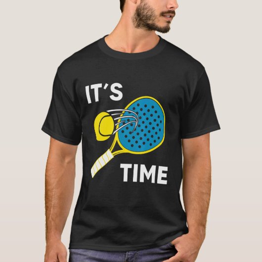 T-shirt Padel Man Woman Mesh C'est Padel Time Drôle (Devant)