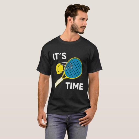 T-shirt Padel Man Woman Mesh C'est Padel Time Drôle (Devant entier)