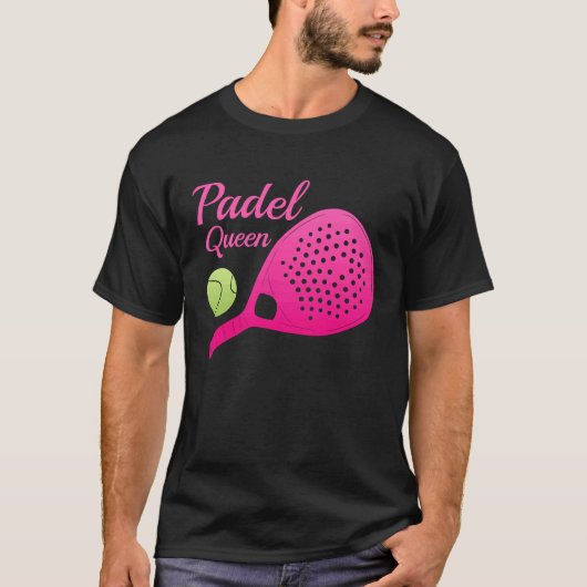 T-shirt Padel Paddle Tennis Queen Princess Backhand Racket (Devant)