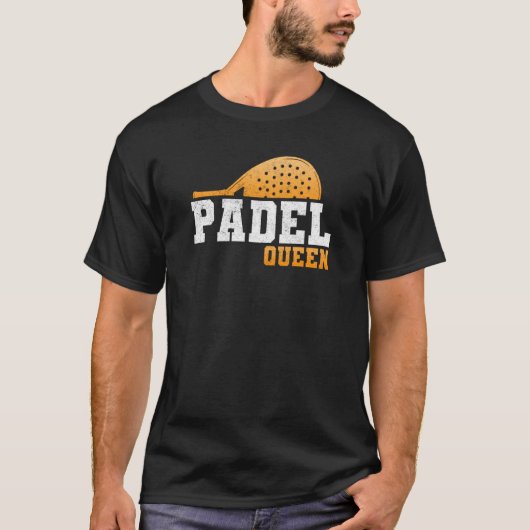 T-shirt Padel Paddle Tennis Queen Princess Backhand Racket (Devant)