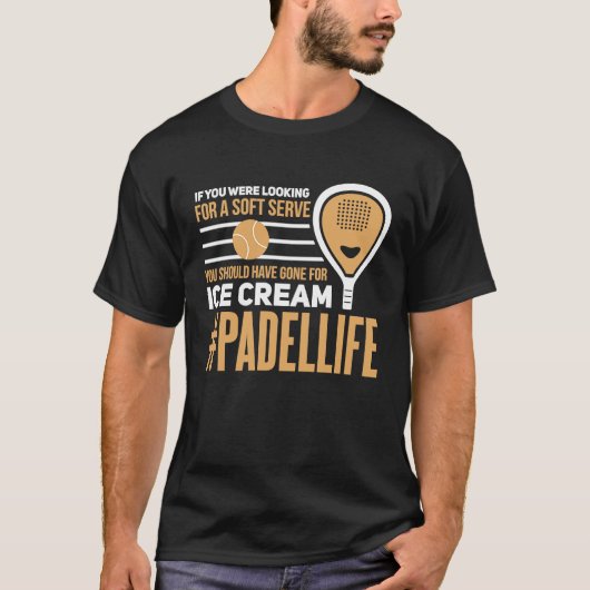 T-shirt Padel Soft Sert Glace Crème Sport Padel Player (Devant)