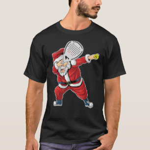 T-shirt Padel Tennis Santa Claus Dabbing Padel Noël