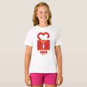 T-SHIRT PADLOCK OPEN CLOSED HEART BY MASANSER PIXELAT (Devant entier)