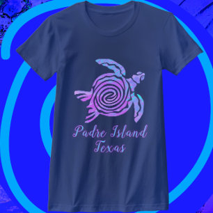T-shirt Padre Island Texas Bright Colorée Tortue de mer