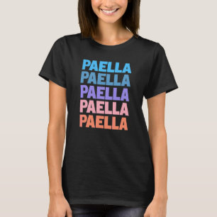 T-shirt Paella d'Espagne au texte répété moderne