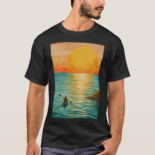 T-shirt Pagaie de l'heure dorée (Devant)