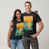 T-shirt Pagaie de l'heure dorée (Unisexe)