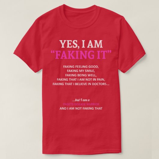 T-shirt Pagaie Maladie Sensibilisation Je Le Faking Dans C (Design devant)