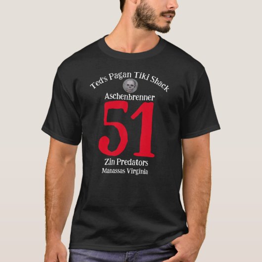 T-shirt Pagan Tiki Shack Zin Predators Manassas VA (Devant)