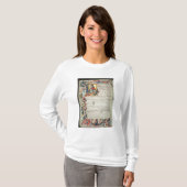 T-shirt Page de notation musicale avec historiated (Devant entier)