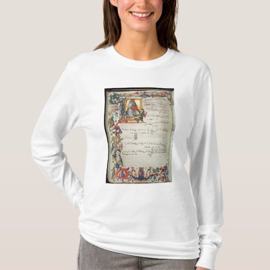 T-shirt Page de notation musicale avec historiated (Devant)
