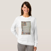 T-shirt Page de notation musicale avec historiated (Devant entier)
