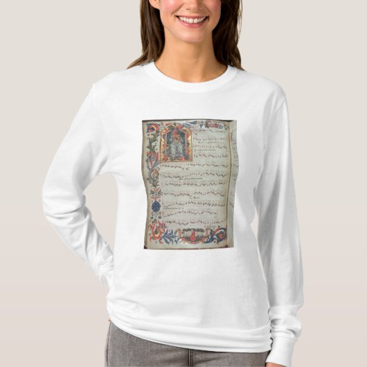 T-shirt Page de notation musicale avec historiated (Devant)