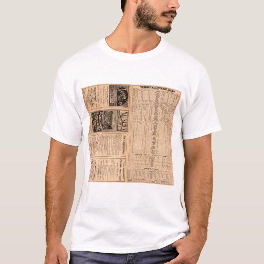 T-shirt Page des textes de chemin de fer de vallée de (Devant)
