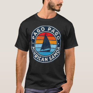 T-shirt Pago Pago American Samoa Vintage Voilier Retro 70