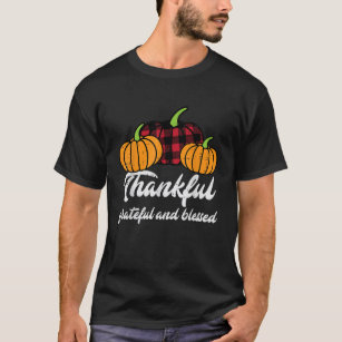 T-shirt Paid Citrouille Remerciements Grateful Blessé Than