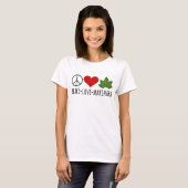 T-shirt Paie Amour Marinara Basil Feuilles (Devant entier)