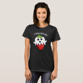 T-shirt Paille-boo-rry Funny Fraise Pun Dark BG (Devant entier)