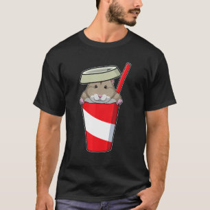 T-shirt Paille de la Coupe de boisson Hamster