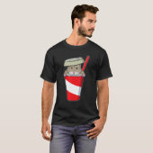 T-shirt Paille de la Coupe de boisson Hamster (Devant entier)
