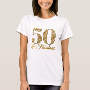 T-shirt Pailleté Or 50 & Fabuleux