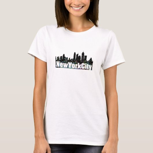 T-shirt Paillette de New York City (Devant)