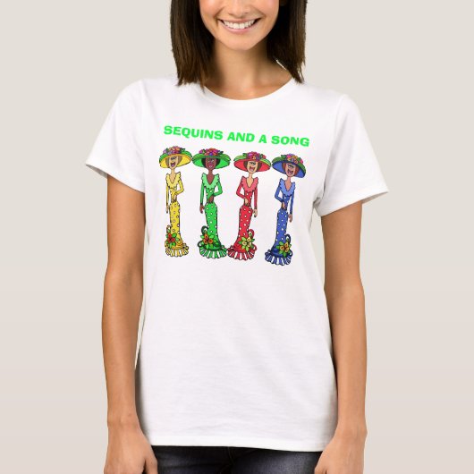 T-shirt Paillettes et une chanson ! (Devant)