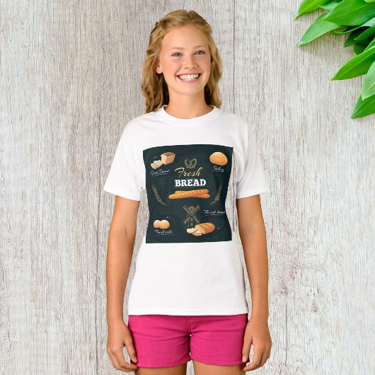 T-shirt Pain Artisan frais Boulangerie Pain Rouleaux Bague
