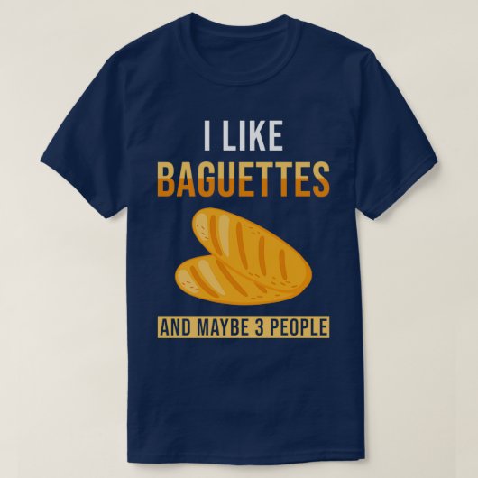 T-shirt Pain Baguette Dit Drôle (Design devant)