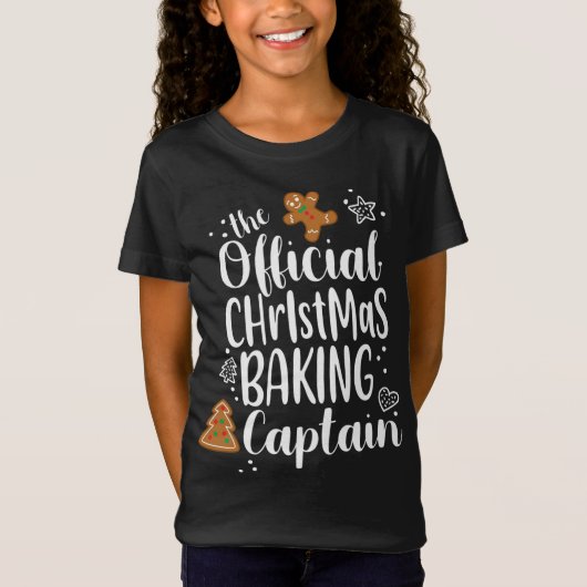 T-Shirt Pain d'épice de Noël Cookie Capitaine Équipe C (Devant)
