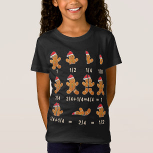 T-Shirt Pain d'épice de Noël Fraction Mignonne Noël Cookie