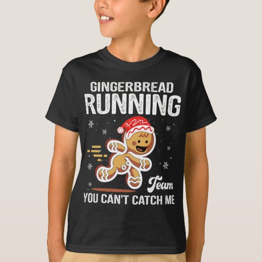 T-shirt Pain d'épices Courir équipe Noël Cookie Funny Xm (Devant)