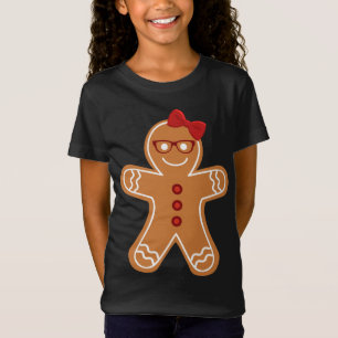T-Shirt Pain d'épices Fille Noël Cookie Cute Enseignant Ne